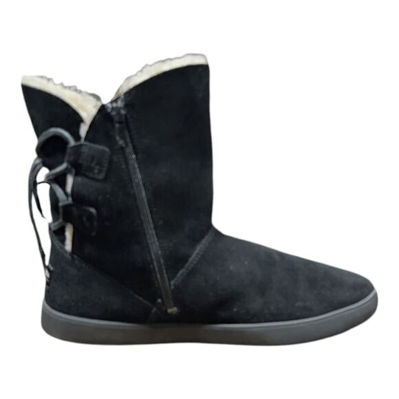 KOOLABURRA Shazi Short Black Suede Winter Boot Size 9 - Picture 6 of 9